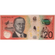 AUSTRALIA 2019 . TWENTY 20 DOLLAR BANKNOTE . LOWE/GAETJENS . RADAR SERIAL